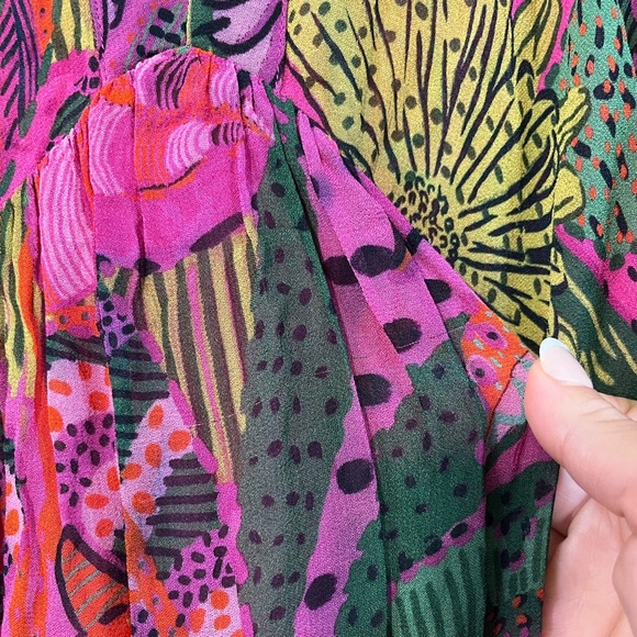 FARM Rio Pink and Green Maxi Dress - Picture 7 of 13